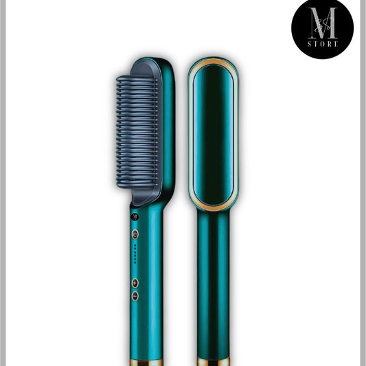 HQT-909B Electric Hair Straightening & Curling Comb Brush – 2-in-1 Fast Heating Hair Styler for Women