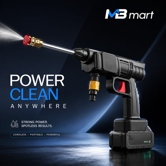 Rechargeable 21V Car Wash Spray Gun | Cordless High Pressure Cleaner | Portable Power Washer