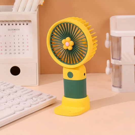 USB-C Rechargeable Mini Fan | Digital Display Handheld Portable Cooling Fan for Home, Office & Travel (Random Color)