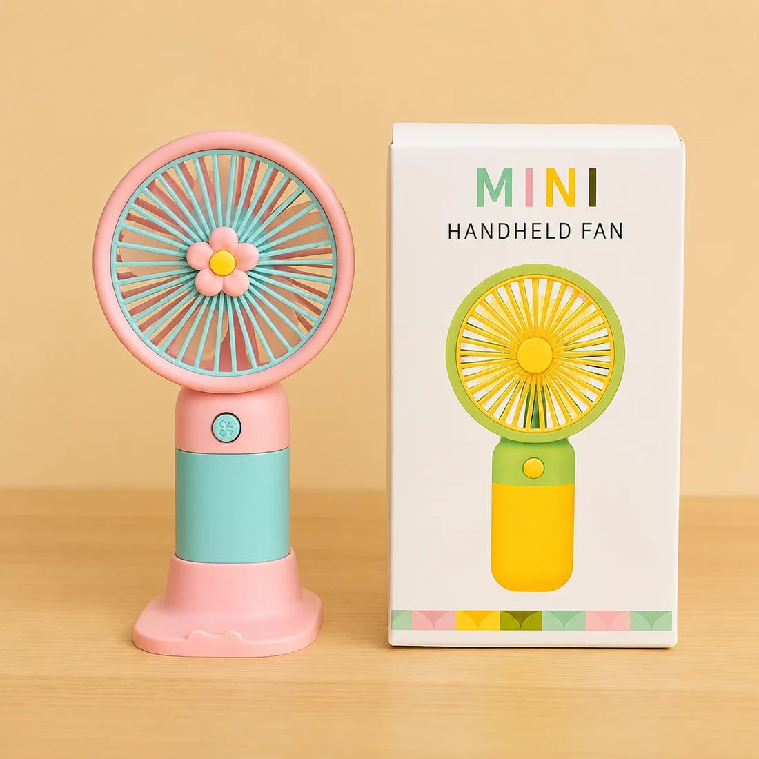 USB-C Rechargeable Mini Fan | Digital Display Handheld Portable Cooling Fan for Home, Office & Travel (Random Color)