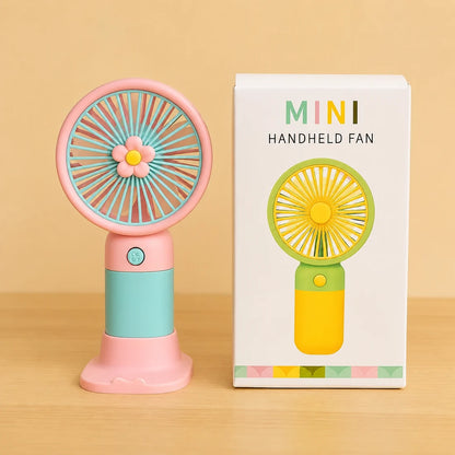 USB-C Rechargeable Mini Fan | Digital Display Handheld Portable Cooling Fan for Home, Office & Travel (Random Color)