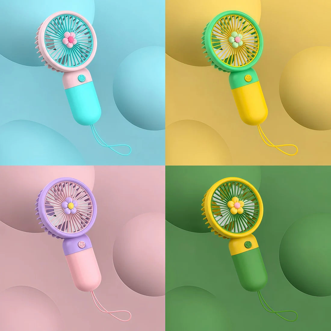 USB-C Rechargeable Mini Fan | Digital Display Handheld Portable Cooling Fan for Home, Office & Travel (Random Color)