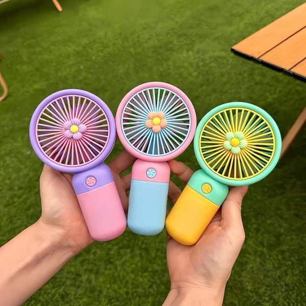 USB-C Rechargeable Mini Fan | Digital Display Handheld Portable Cooling Fan for Home, Office & Travel (Random Color)