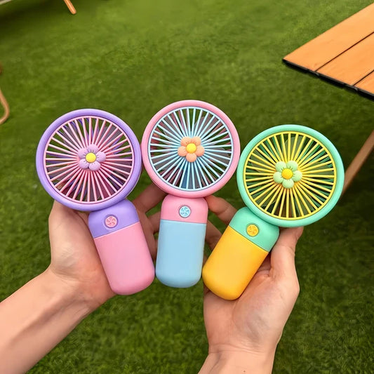 USB-C Rechargeable Mini Fan | Digital Display Handheld Portable Cooling Fan for Home, Office & Travel (Random Color)