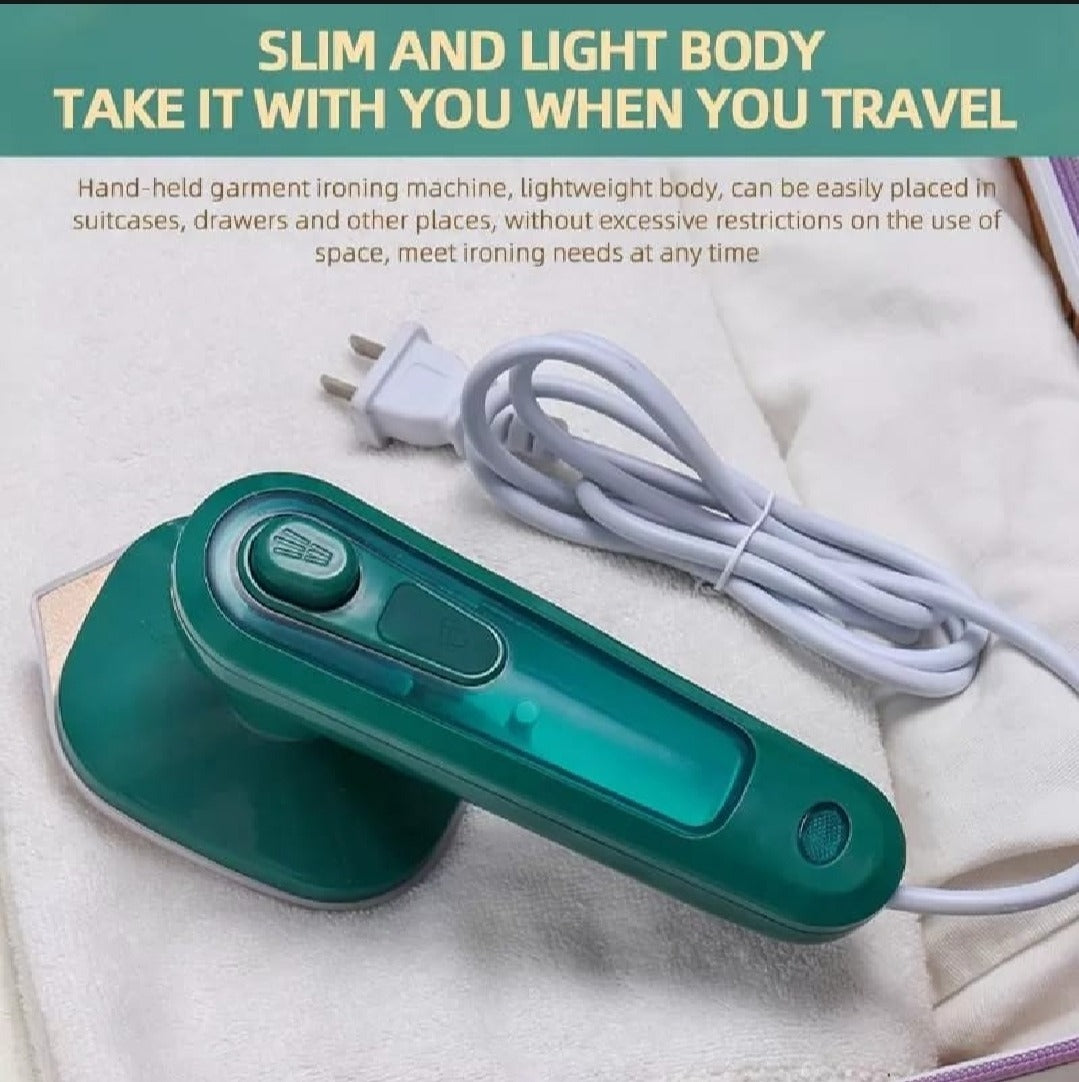Mini 180° Rotatable Handheld Steam Iron – Portable Travel Garment Steamer for Clothes
