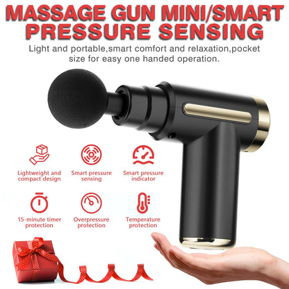 4-in-1 Deep Tissue Massage Gun – Portable Percussion Muscle Massager with 4 Interchangeable Massage Heads