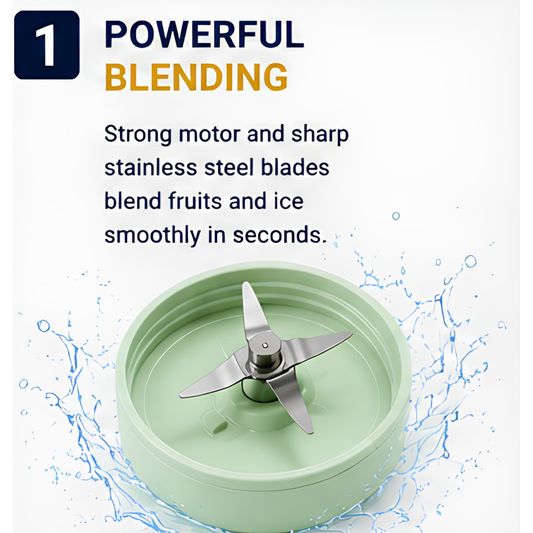 Portable Mini Crusher Juicer – USB Rechargeable Electric Juice Cup with Straw & Handle for Fresh Shakes and Smoothies