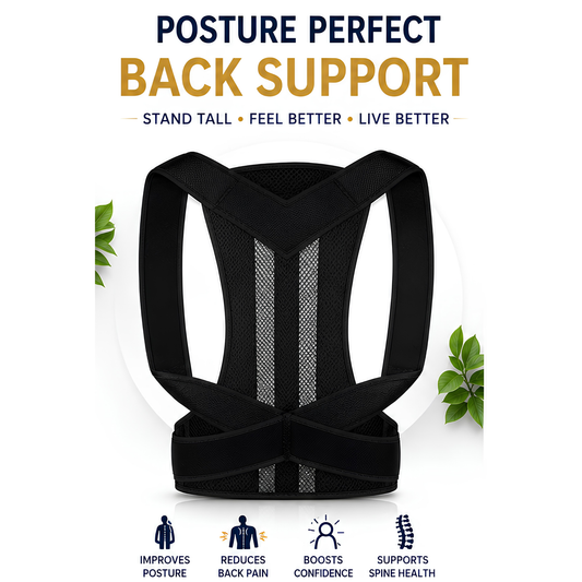 Back & Shoulder Posture Corrector | Adjustable Support Belt | Pain Relief Brace for Men & Women