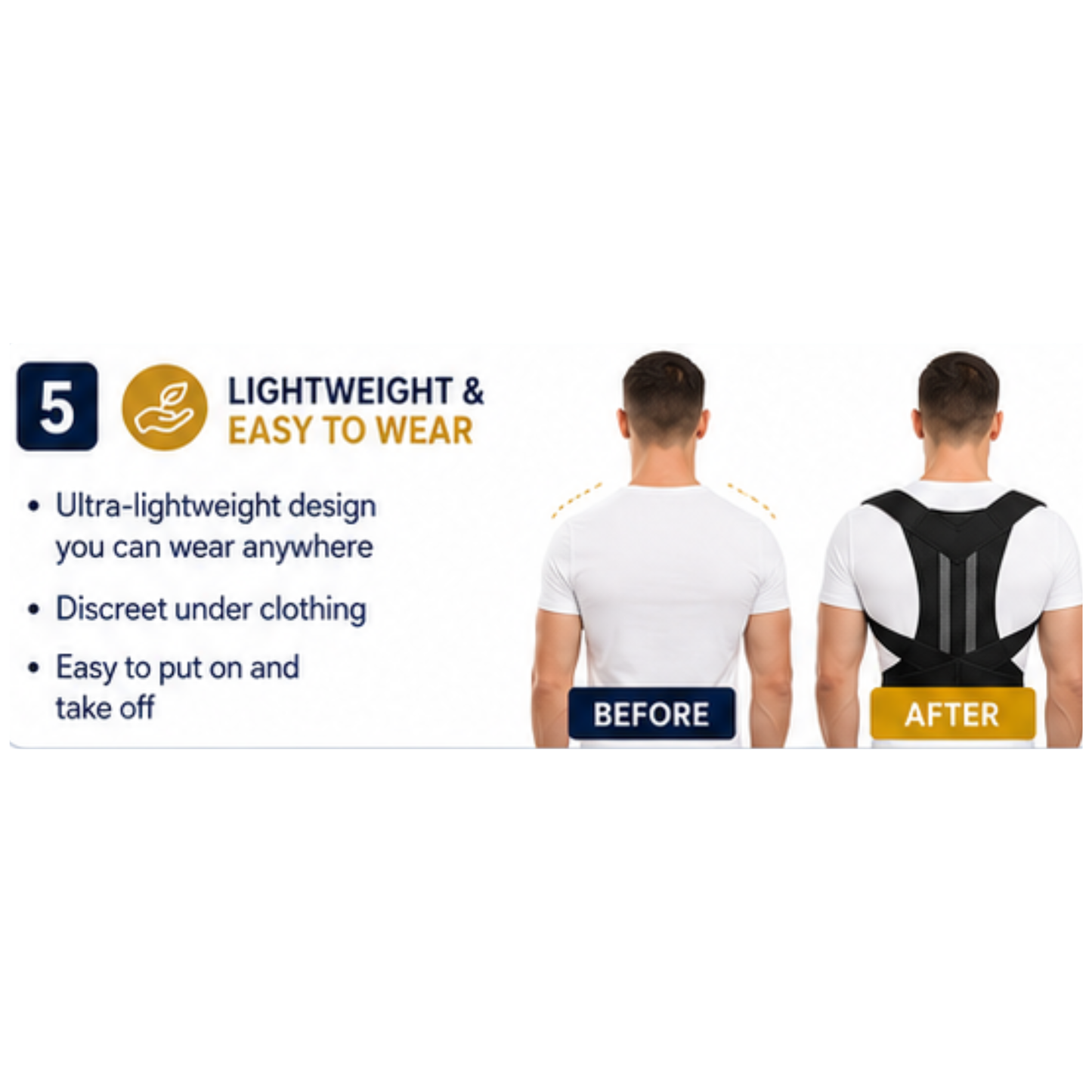 Back & Shoulder Posture Corrector | Adjustable Support Belt | Pain Relief Brace for Men & Women