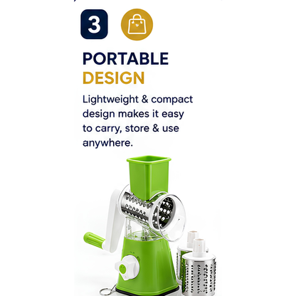 Manual Food Chopper & Vegetable Slicer | Multifunction Kitchen Cutter | Easy Pull Food Processor