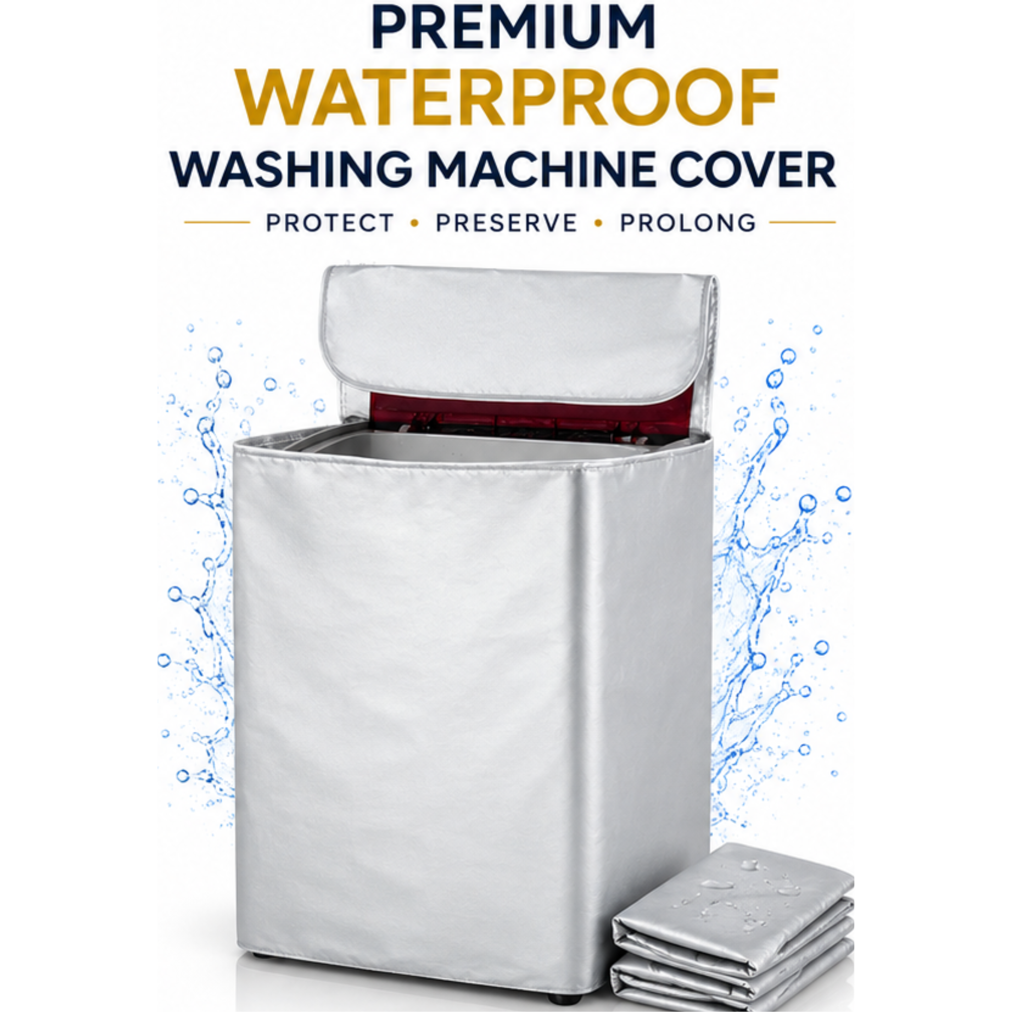 Premium Waterproof Washing Machine Cover | Single Tub Dustproof Protector | High Quality