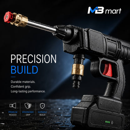Rechargeable 21V Car Wash Spray Gun | Cordless High Pressure Cleaner | Portable Power Washer