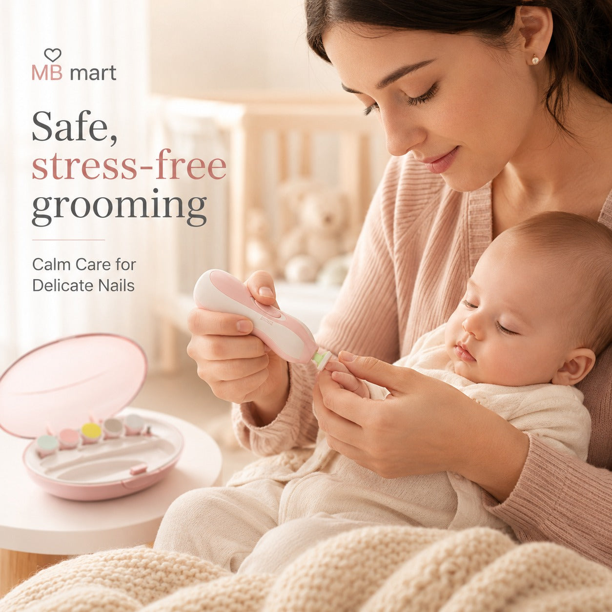 Baby Electric Nail Care Kit | Gentle Nail Trimmer & Manicure Set | Safe for Infants