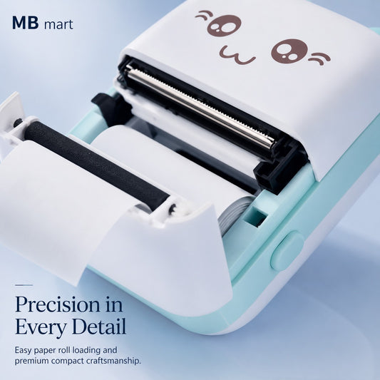 Wireless Mini Thermal Printer | Portable Bluetooth Pocket Printer | 1 Roll Included