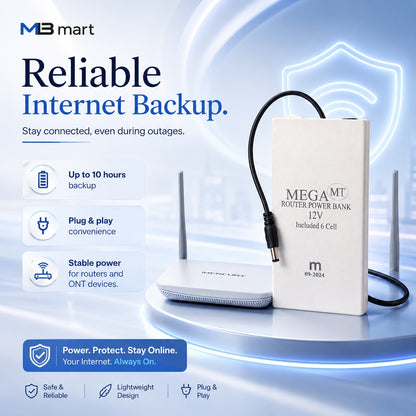 20000mAh WiFi Backup Power Bank | Reliable 9V Router Battery Backup | Random Color