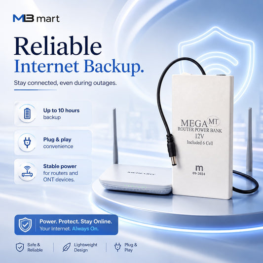 20000mAh WiFi Backup Power Bank | Reliable 9V Router Battery Backup | Random Color