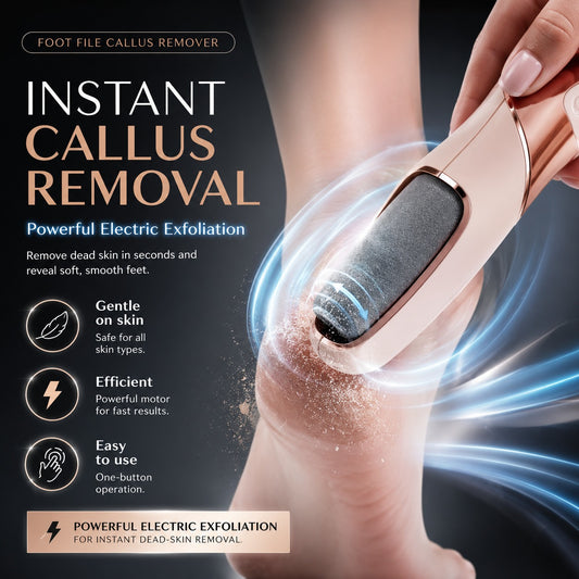 Rechargeable Electric Pedi Foot Filer | Professional Callus Remover for Dry, Cracked & Dead Skin | Portable Pedicure Tool for Soft, Smooth Feet