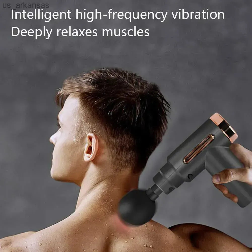 4-in-1 Deep Tissue Massage Gun – Portable Percussion Muscle Massager with 4 Interchangeable Massage Heads