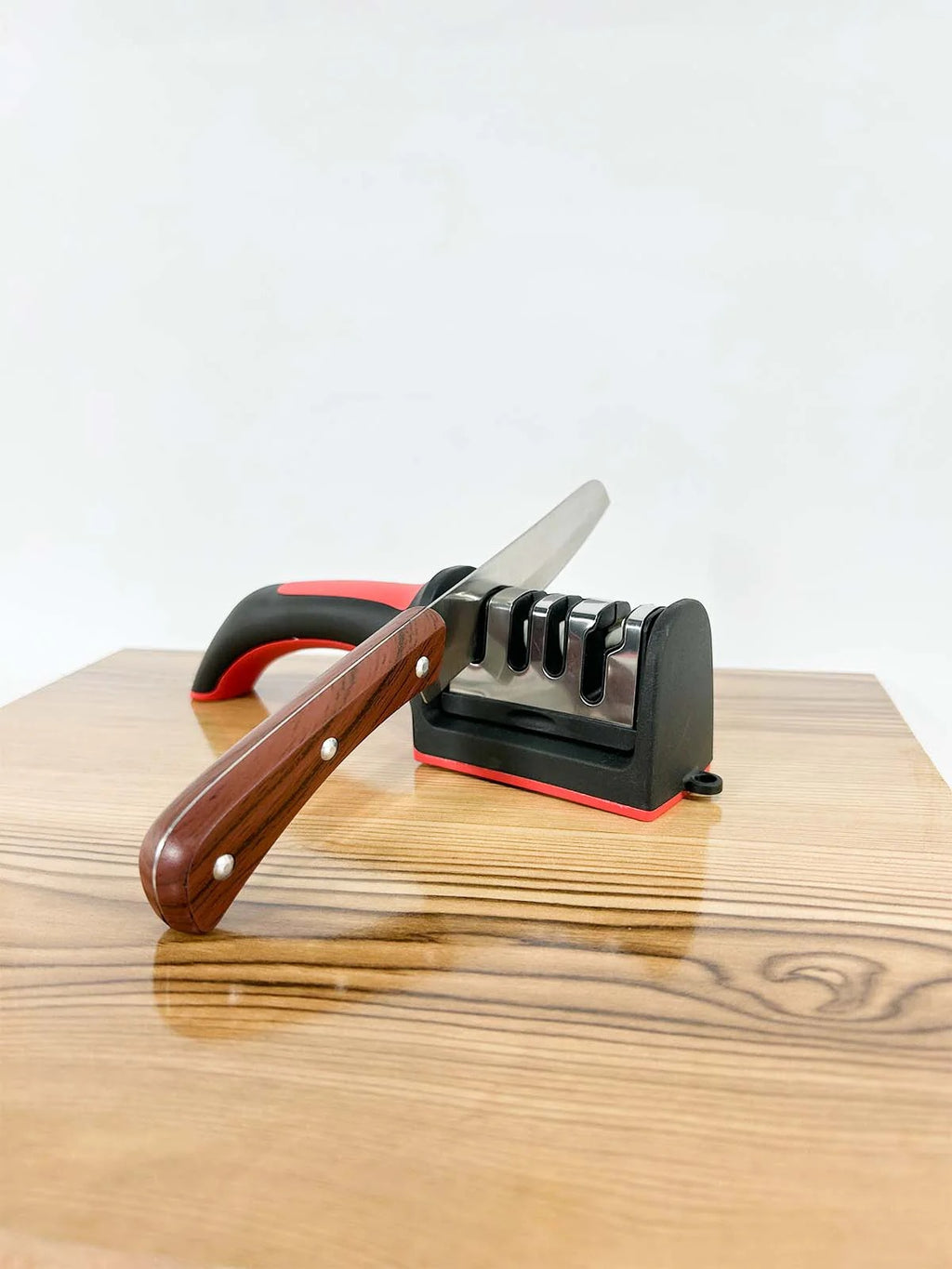 3-Stage Kitchen Knife Sharpener | Manual Blade Sharpener for Home & Professional Use