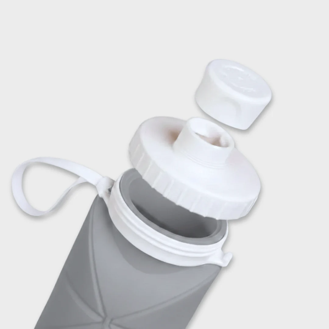 Silicon Foldable Bottle 600ml | Portable Travel Smart Water Bottle | Pocket Size Collapsible Design