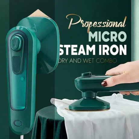 Mini 180° Rotatable Handheld Steam Iron – Portable Travel Garment Steamer for Clothes